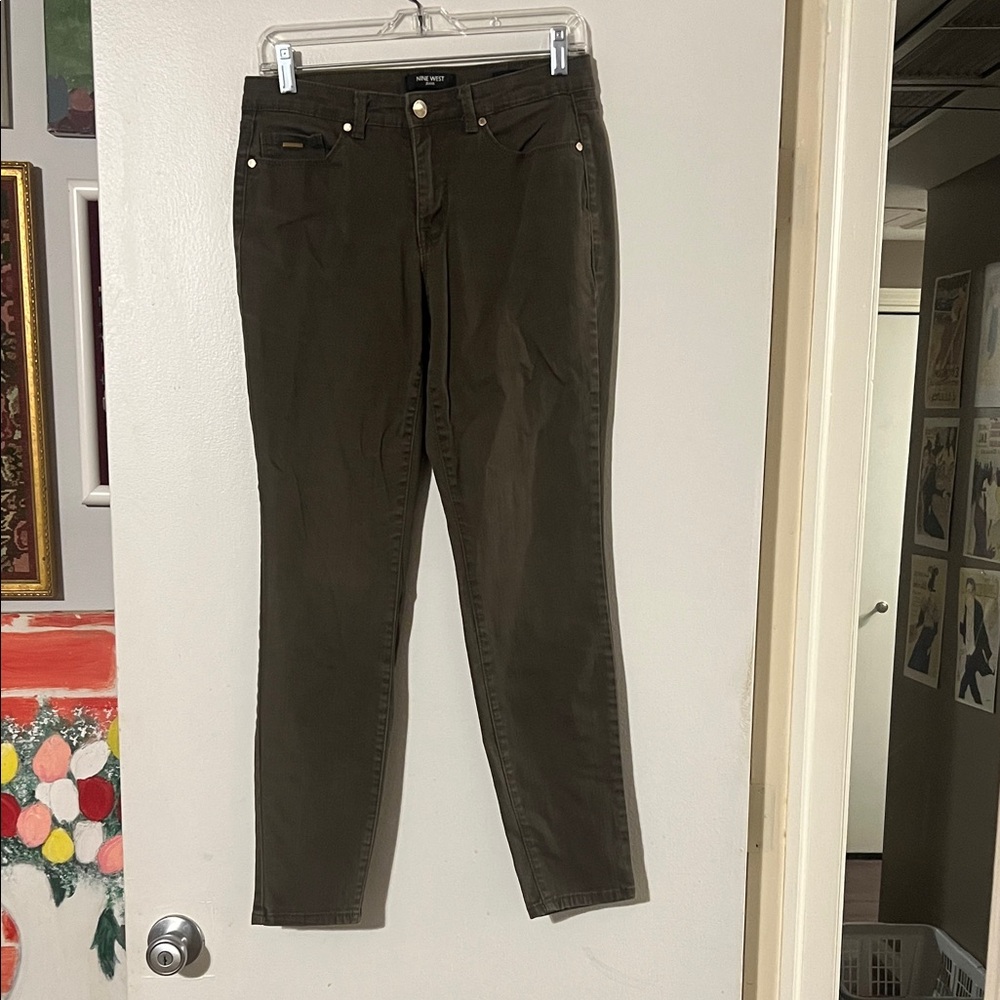 Nine West jeans mid-rise skinny brown jeans